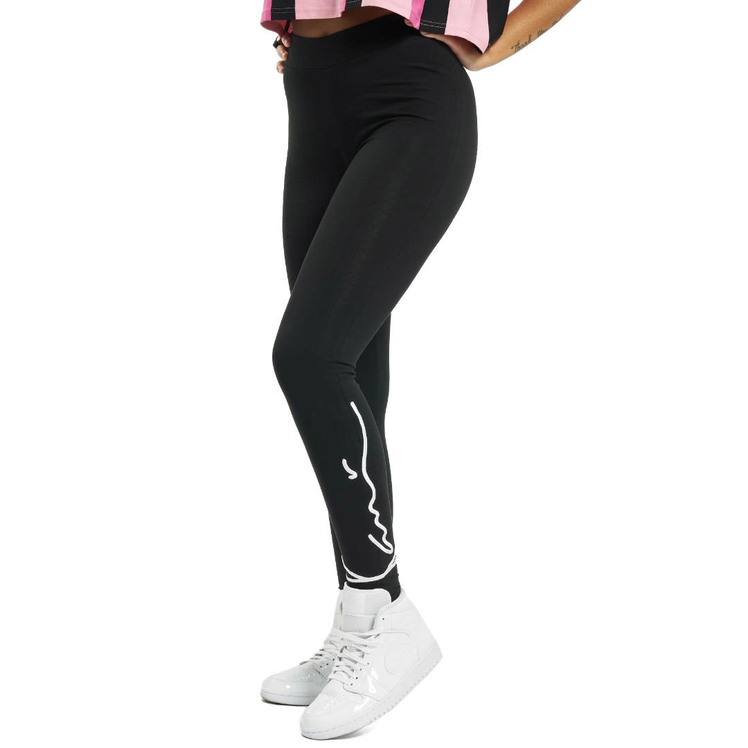 KARL KANI KK SIGNATURE LEGGINGS BLACK KKWQ32005BLK-BLACK Black