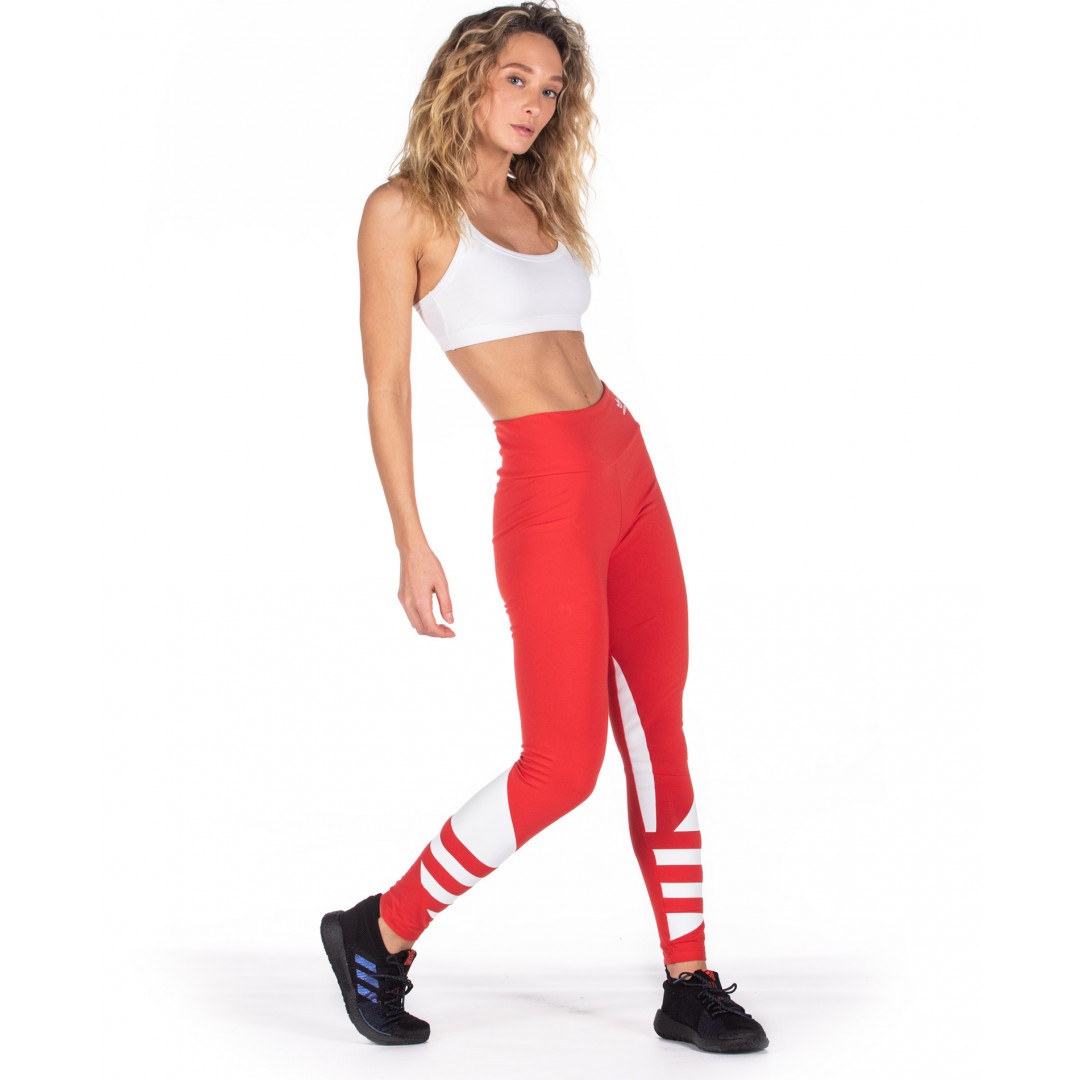 adidas Originals LARGE LOGO LEGGINGS FQ6821 Red