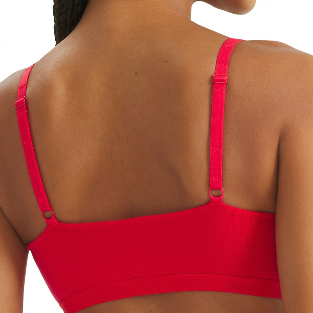 adidas Performance ACTIVE ESSENTIALS COTTON SCOOP BRALETTE 4A0193-518 Κόκκινο
