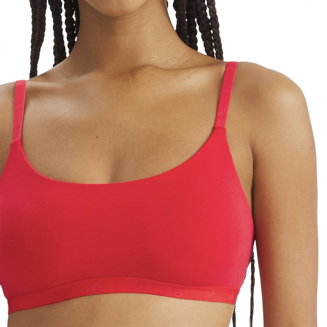adidas Performance ACTIVE ESSENTIALS COTTON SCOOP BRALETTE 4A0193-517 Κοραλί