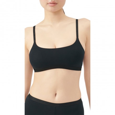 adidas Performance ACTIVE ESSENTIALS COTTON SCOOP BRALETTE 4A0193-000 Μαύρο