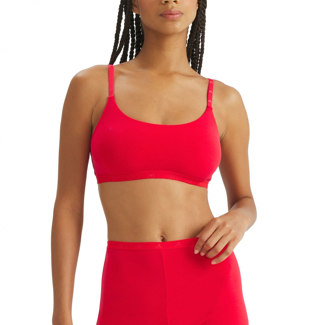 adidas Performance ACTIVE ESSENTIALS COTTON SCOOP BRALETTE 4A0193-518 Κόκκινο