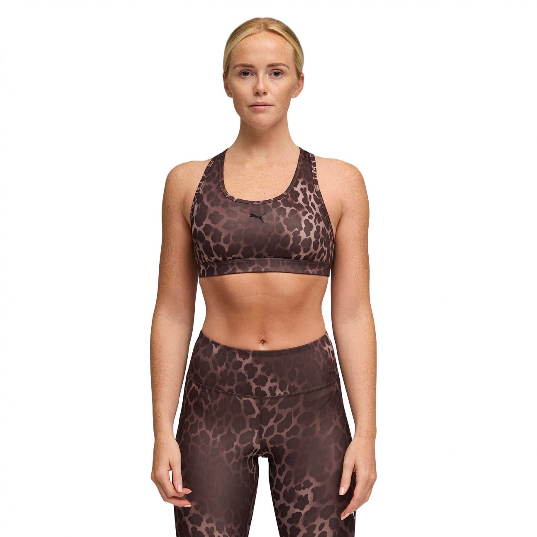 PUMA 4KEEPS BRA - PADDED - SPOTTED HAZE 528511-13 Καφέ