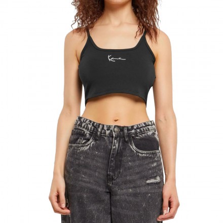 KARL KANI SMALL SIGNATURE ESSENTIAL CROP TOP KW-TP021-001-01-BLACK Μαύρο