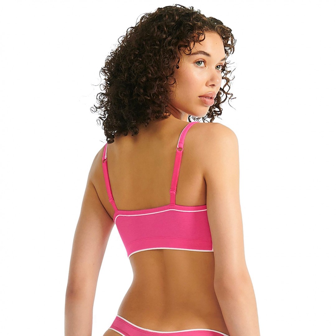 adidas Originals ADICOLOR COMFORT FLEX COTTON SCOOPED BRALETTE 4A0261-520 Ροζ