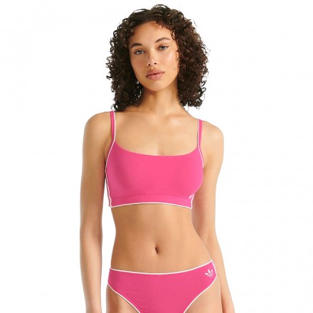 adidas Originals ADICOLOR COMFORT FLEX COTTON SCOOPED BRALETTE 4A0261-520 Ροζ
