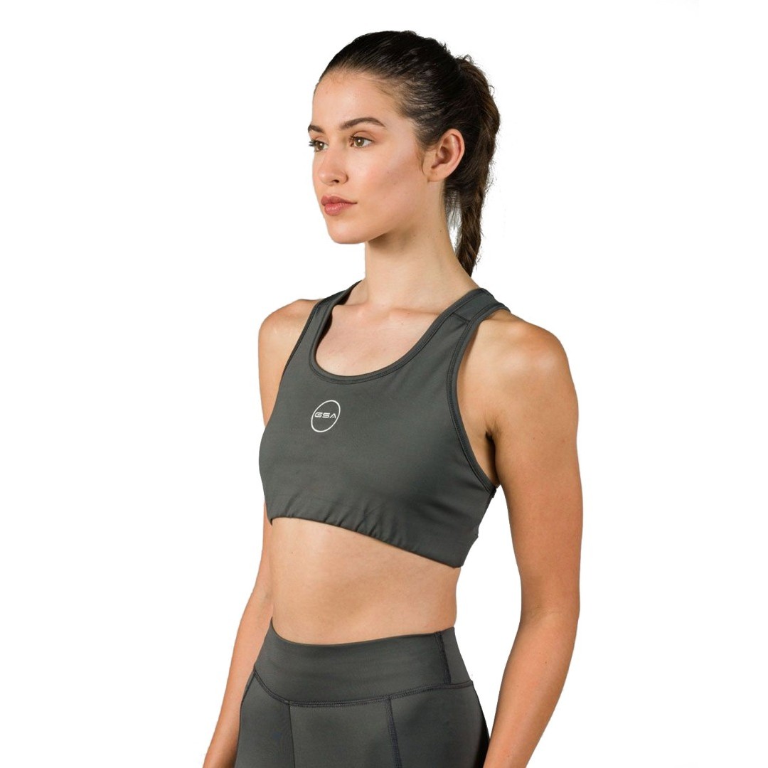 GSA RACERBACK PERFORMANCE SPORTS BRA 1721106004-CHARCOAL Ανθρακί