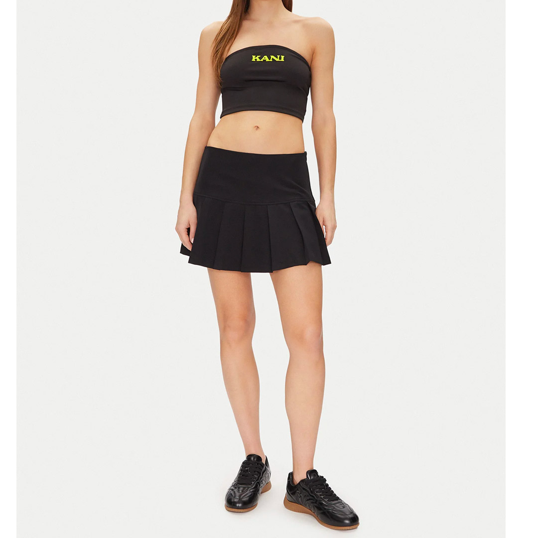 KARL KANI OG PLEATED SKORT KW251-012-1-BLACK Black
