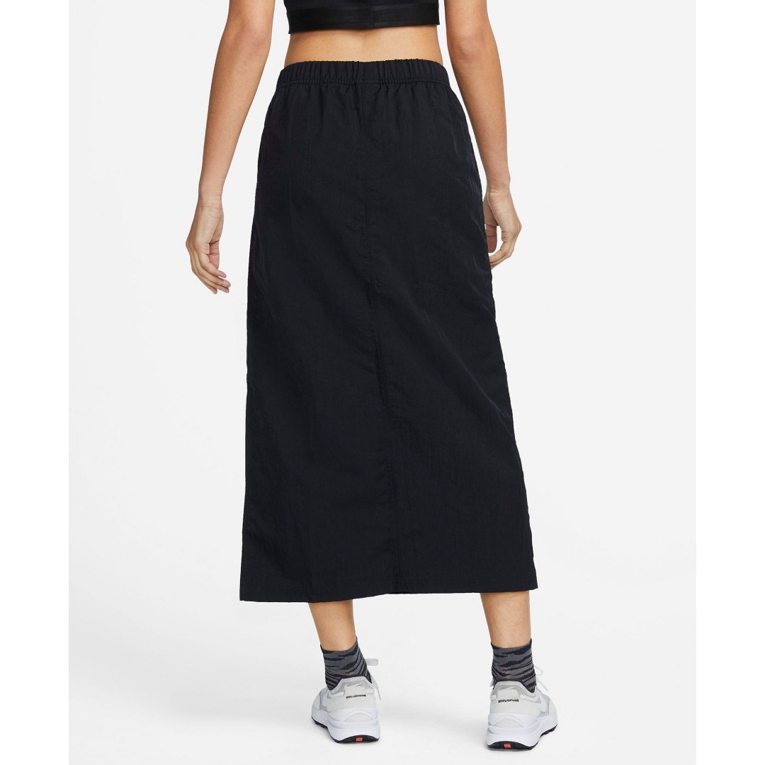 NIKE W NSW ESSNTL WVN HR SKIRT FL DM6249-010 Μαύρο