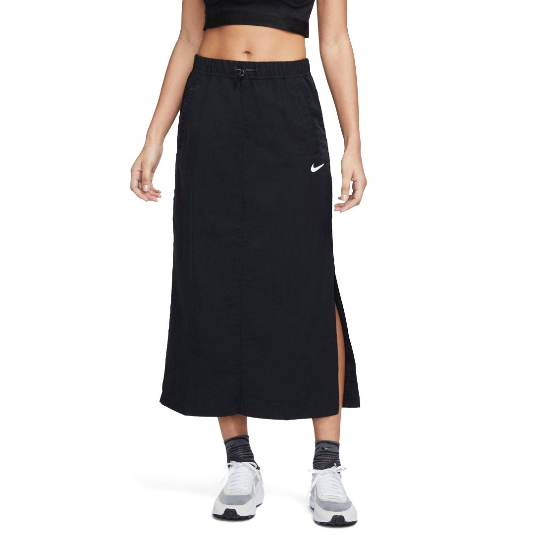 NIKE W NSW ESSNTL WVN HR SKIRT FL DM6249-010 Μαύρο