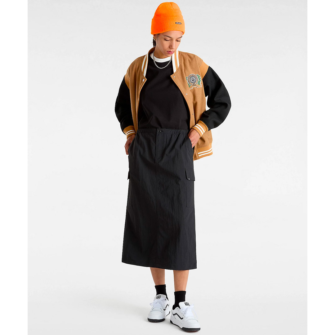 VANS RILEY PARACHUTE CARGO SKIRT VN000HQBBLK-BLK Black