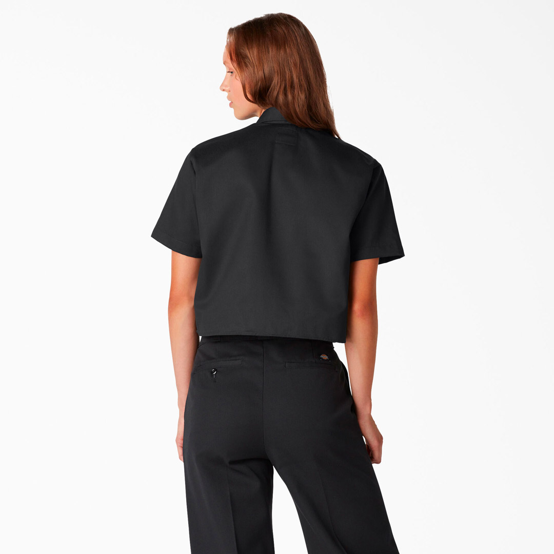 DICKIES WORK SHIRT CROPPED SS W DKDFS573BLK-BLK Μαύρο