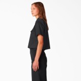 DICKIES WORK SHIRT CROPPED SS W DKDFS573BLK-BLK Μαύρο Εικόνα 1