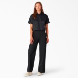 DICKIES WORK SHIRT CROPPED SS W DKDFS573BLK-BLK Μαύρο Εικόνα 3