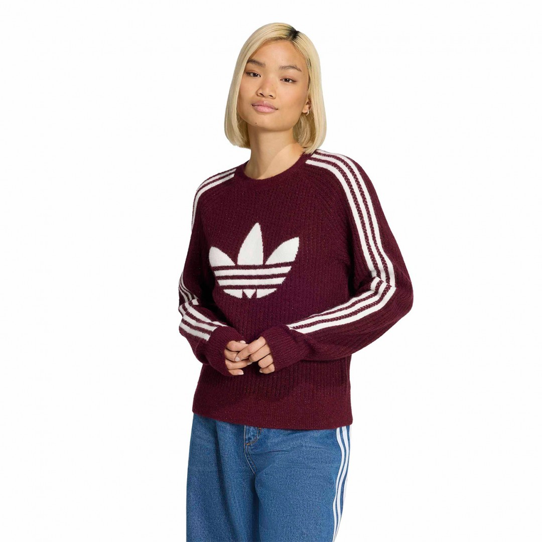 adidas Originals LUREX KNIT CREW KS7805 Μπορντό