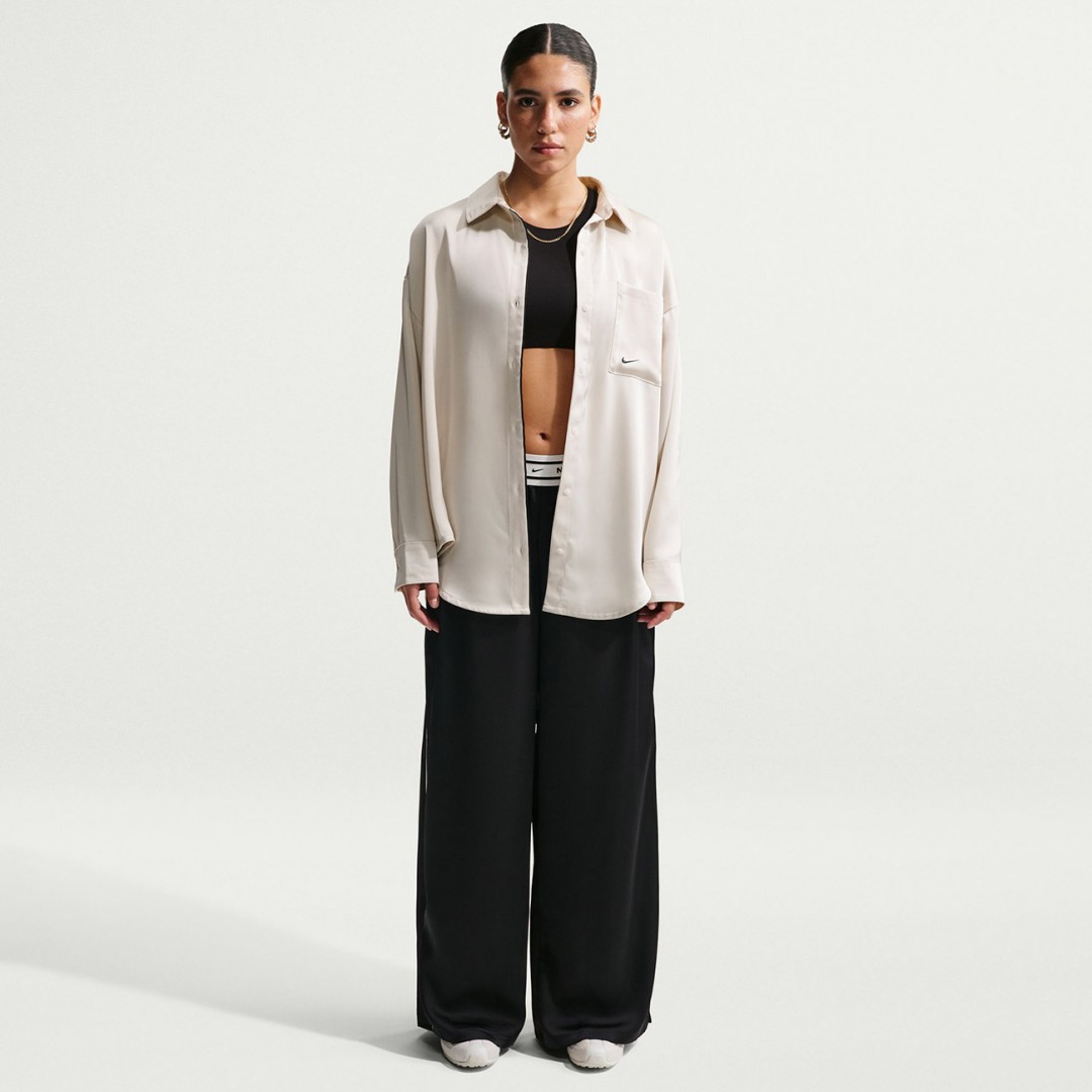 NIKE W NSW OFFLN WVN STN LS TOP IM0575-072 Ecru