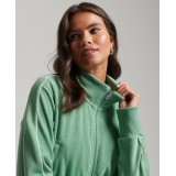SUPERDRY CODE S LOGO VELOUR TRACK TOP W2011490A-7XQ Green