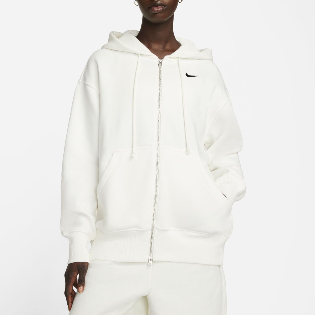 NIKE W NSW PHNX FLC FZ OS HOODIE DQ5758-133 Ecru