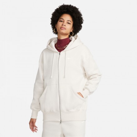 NIKE W NSW PHNX FLC FZ OS HOODIE DQ5758-104 Εκρού