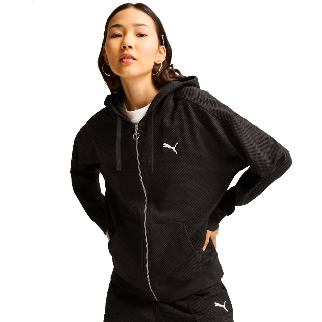 PUMA HER FULL-ZIP 681631-01 Μαύρο