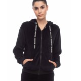 BE:NATION VELOUR FULL ZIP HOOD 07102303-01 Μαύρο Εικόνα 2