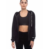 BE:NATION VELOUR FULL ZIP HOOD 07102303-01 Μαύρο Εικόνα 3