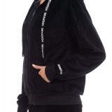 BE:NATION VELOUR FULL ZIP HOOD 07102303-01 Μαύρο Εικόνα 4