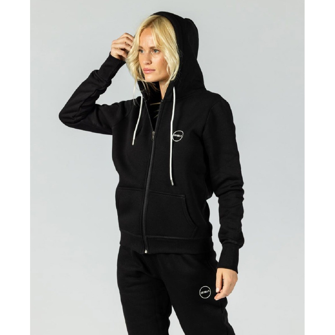 GSA WOMEN ZIPPER HOODIE 1721011001-JET BLACK Black