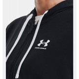 UNDER ARMOUR RIVAL TERRY FZ HOODIE 1369853-001 Black Image 1
