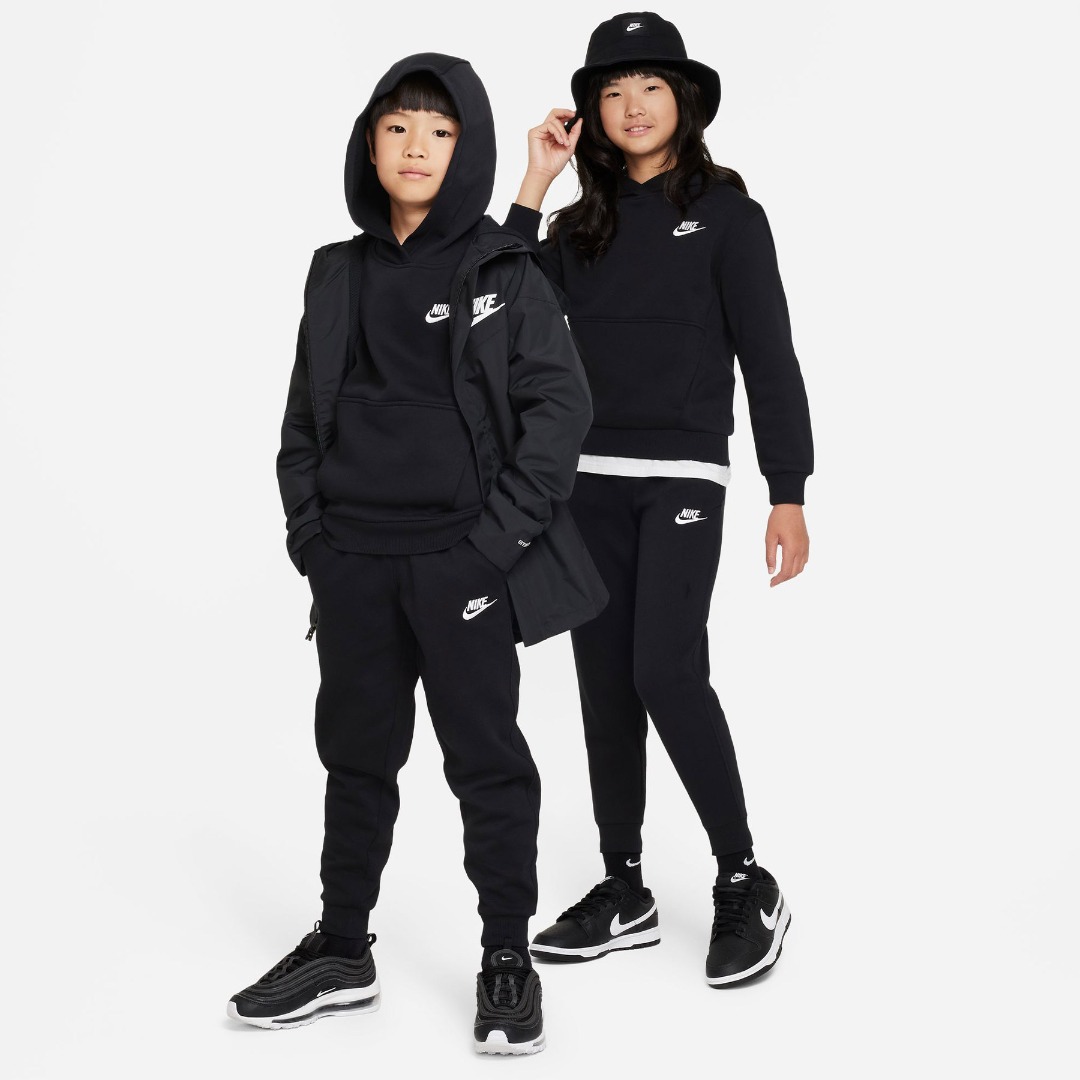 NIKE K NSW CLUB FLC JGGR LBR FD3008-010 Μαύρο