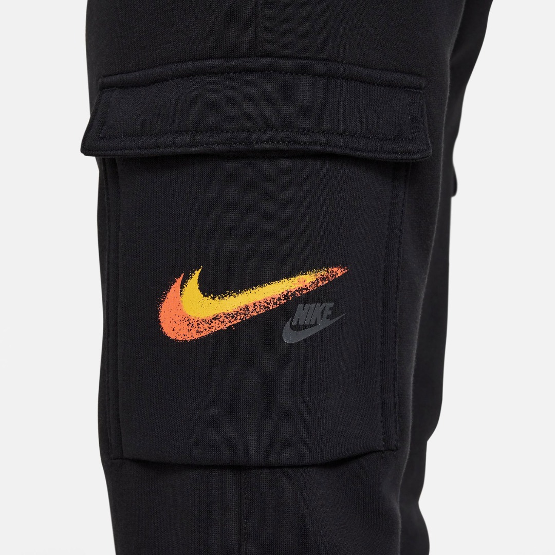 NIKE B NSW SI FLC CARGO PANT BB FZ4718-010 Μαύρο