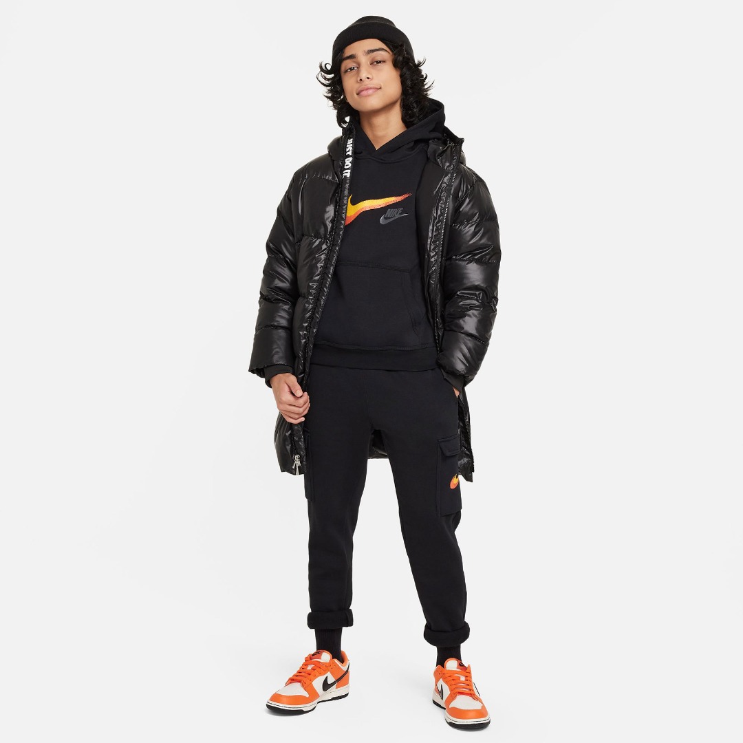 NIKE B NSW SI FLC CARGO PANT BB FZ4718-010 Μαύρο
