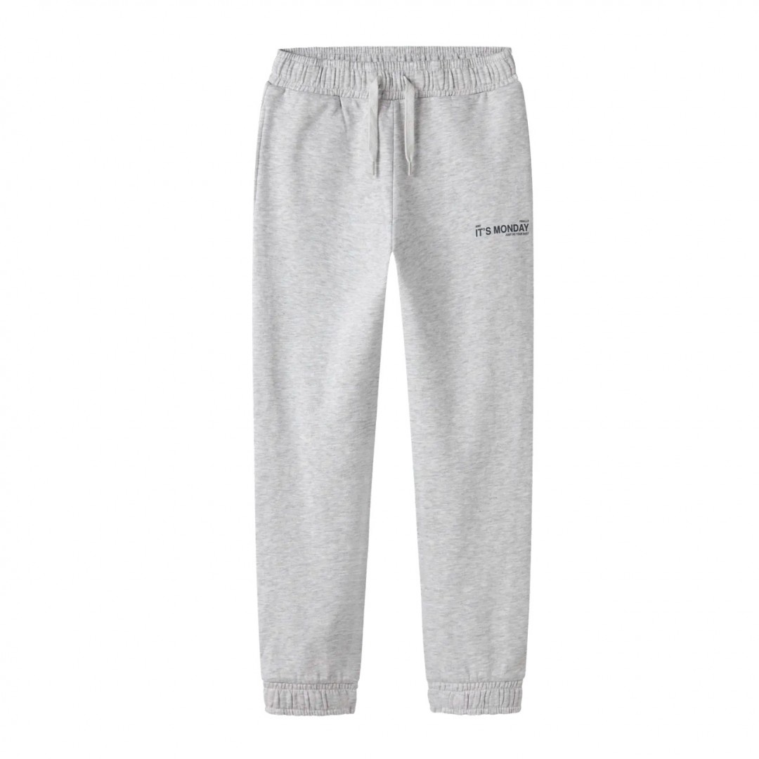 NAME IT NKMLELAND RLX SWEAT PANT BRU BOX 13259118-LIGHT GREY MELANGE Grey