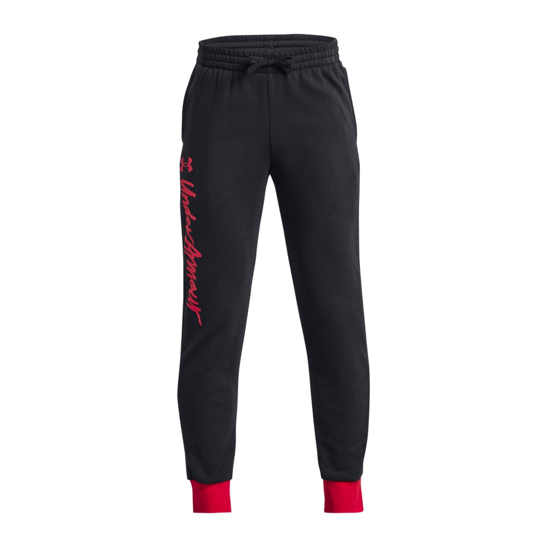 UNDER ARMOUR RIVAL FLEECE SCRIPT JGRS 1379789-001 Μαύρο