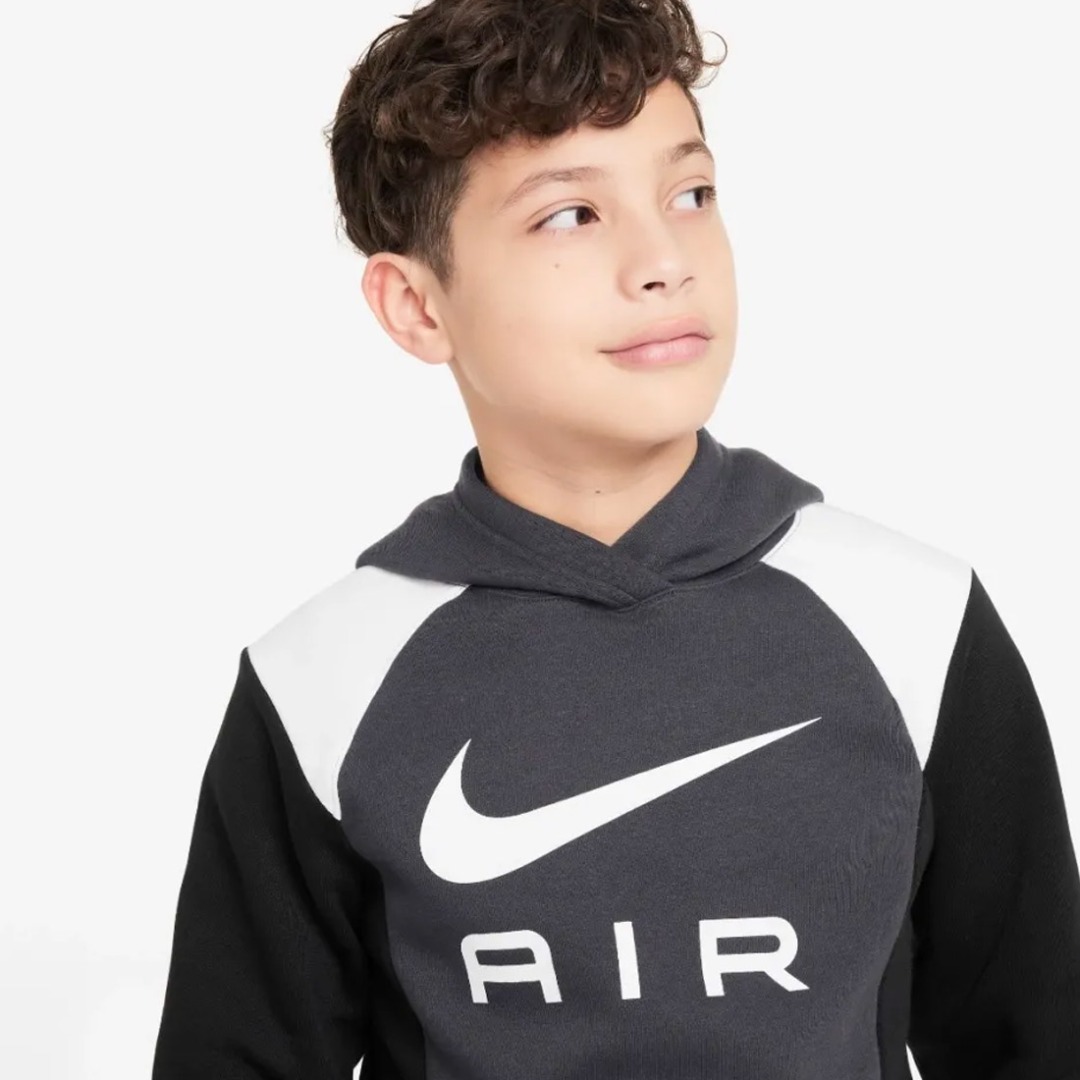 NIKE K AIR PO HOODIE FZ4955-060 Γκρί