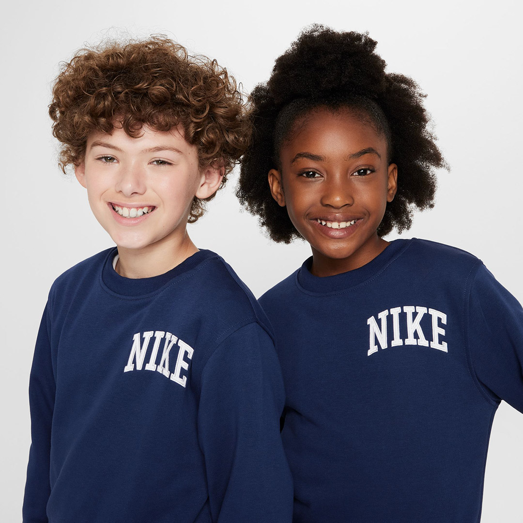 NIKE K NSW CLUB FT CREW LBR MC HJ3144-410 Μπλε