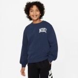 NIKE K NSW CLUB FT CREW LBR MC HJ3144-410 Μπλε Εικόνα 