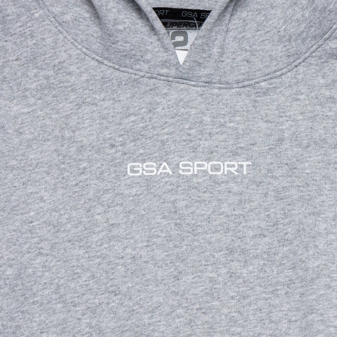 GSA SPORT LOGO HOODIE (BRUSHED) 28-3404-GREY MELANGE Γκρί