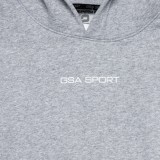 GSA SPORT LOGO HOODIE (BRUSHED) 28-3404-GREY MELANGE Γκρί Εικόνα 1