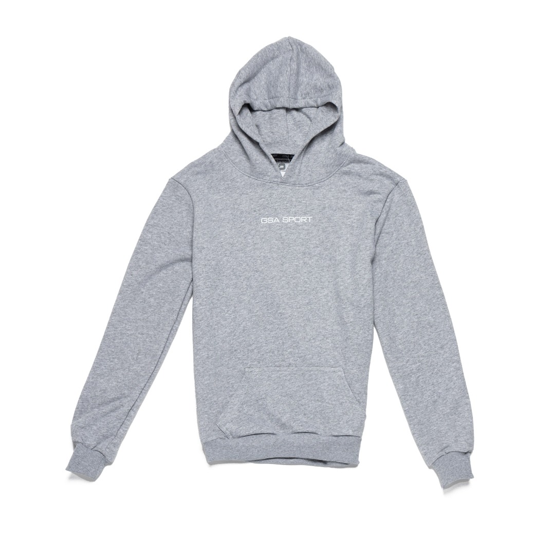 GSA SPORT LOGO HOODIE (BRUSHED) 28-3404-GREY MELANGE Γκρί