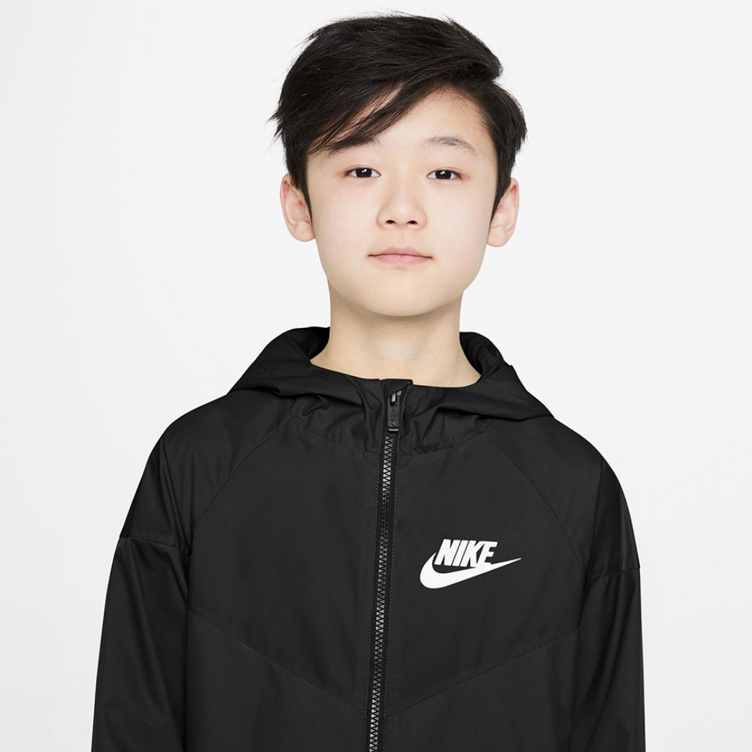 NIKE BOYS SPORTSWEAR WINDRUNNER JACKET 850443-011 Μαύρο