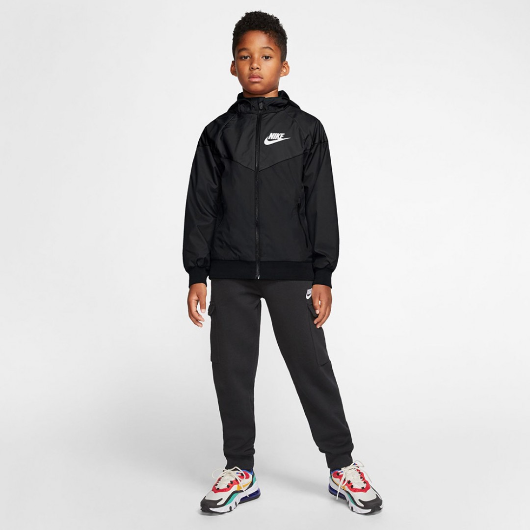 NIKE BOYS SPORTSWEAR WINDRUNNER JACKET 850443-011 Μαύρο
