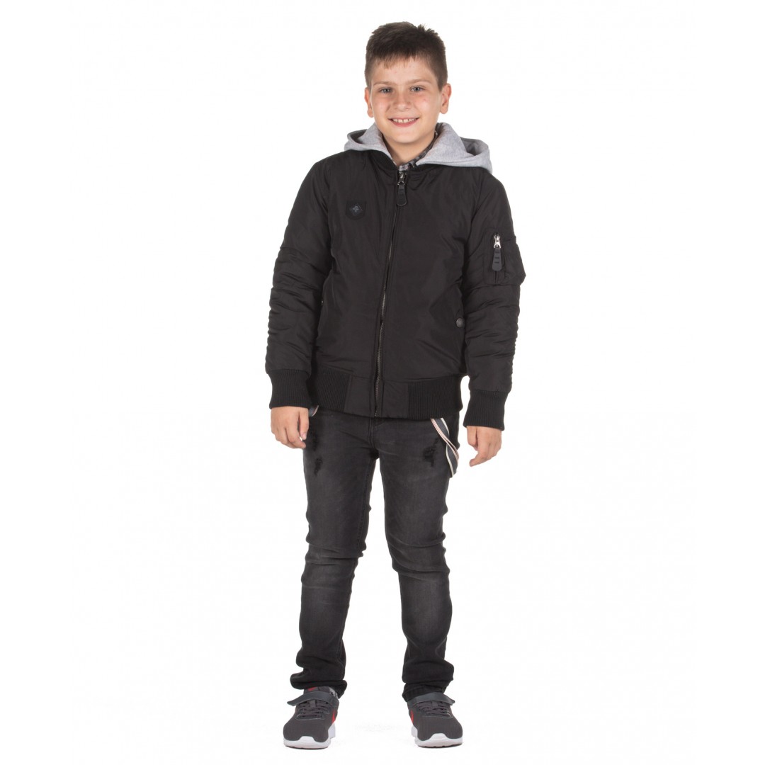 DISTRICT75 BOYS' JACKET 219KBJA-637 Μαύρο