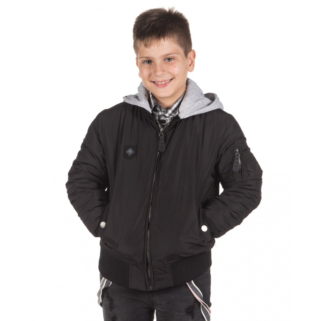 DISTRICT75 BOYS' JACKET 219KBJA-637 Μαύρο