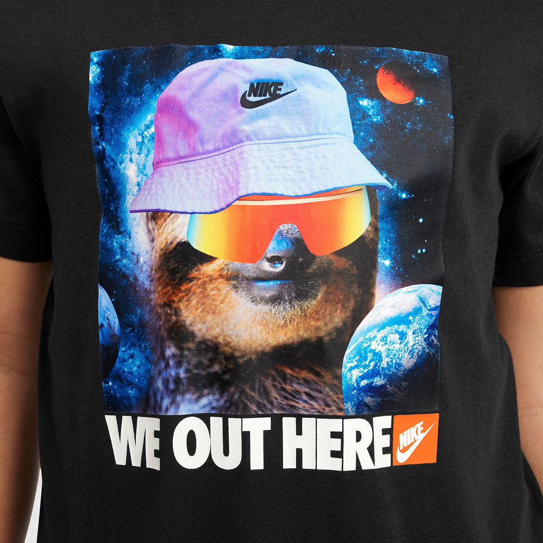 NIKE K NSW TEE TD SLOTH HQ3228-010 Black