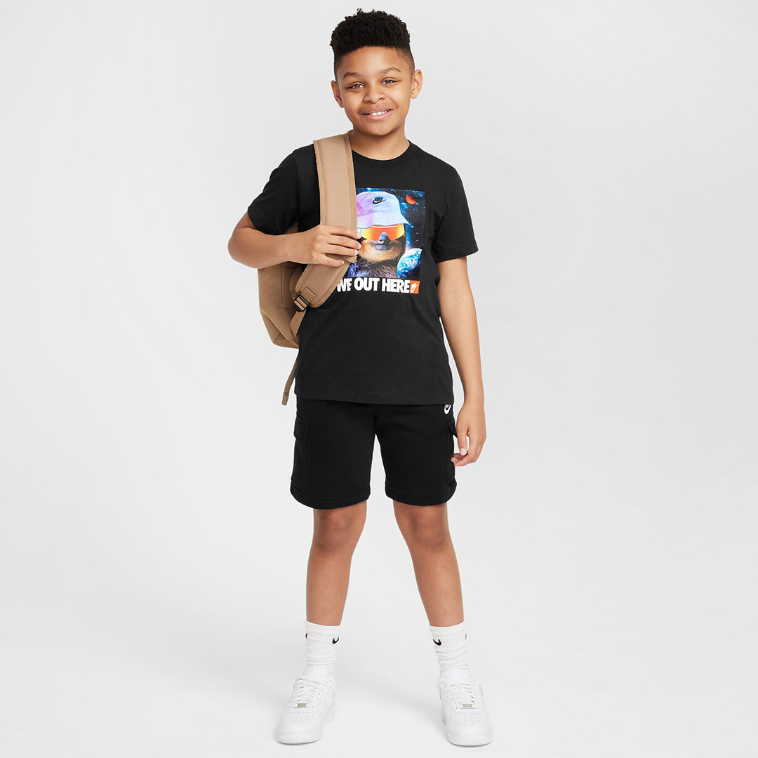 NIKE K NSW TEE TD SLOTH HQ3228-010 Black