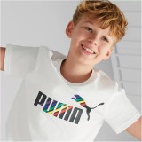 PUMA ESS+  LOVE IS LOVE TEE B 673243-02 White Image 2
