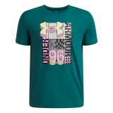 UNDER ARMOUR B LOGO WM COLLAGE SS 6009271-338 Petrol Image 