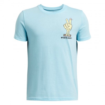 UNDER ARMOUR B PEACE LOVE UA SS 1390009-494 Σιελ