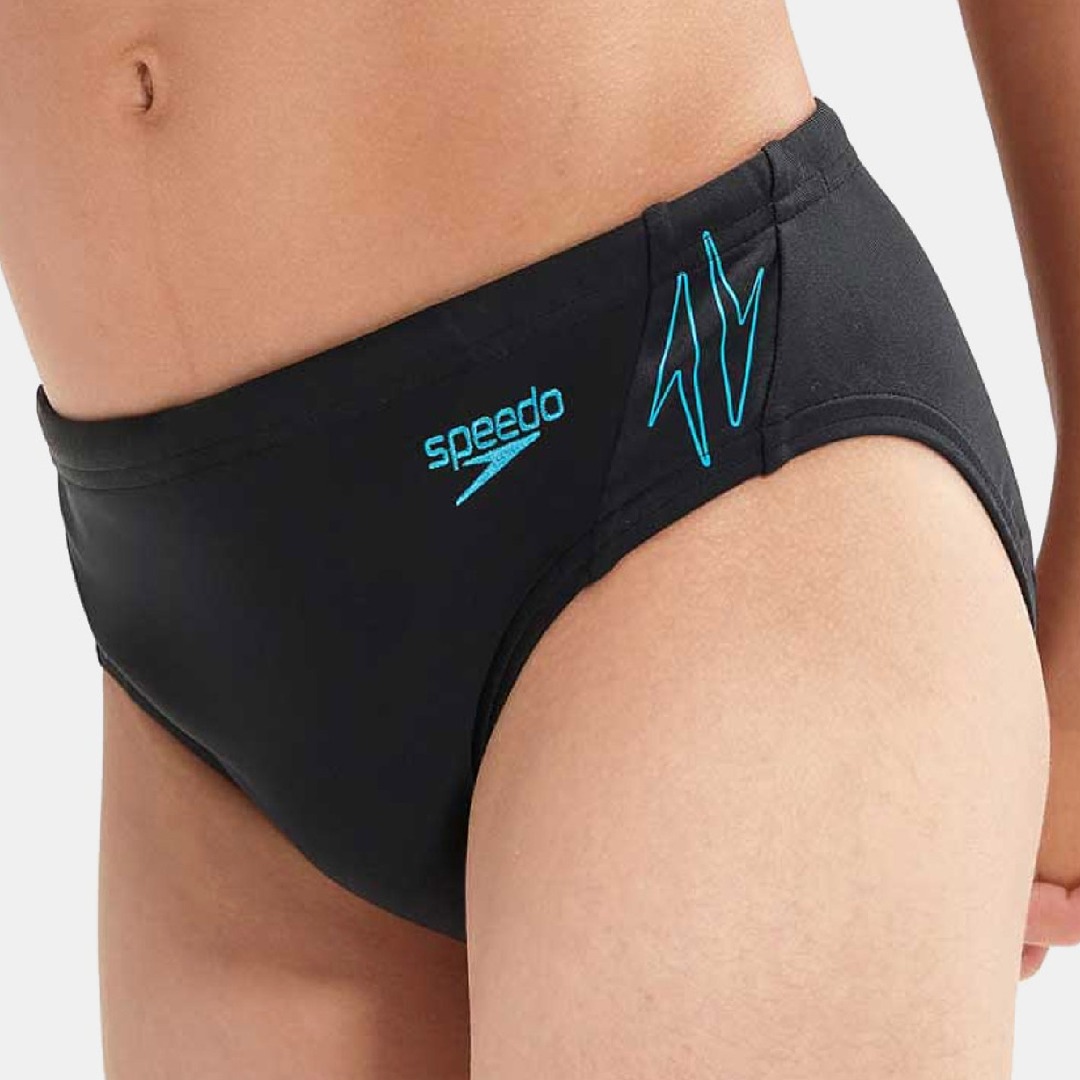 SPEEDO HYPER BOOM LOGO SPLICE 5CM BRIEF 003153-15176J Black